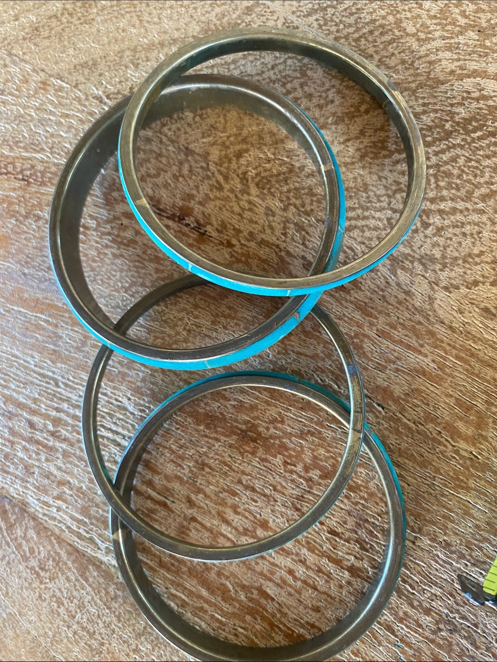 “Gold” and “Turquoise” Bangles, set of 4 - Picture 9 of 9